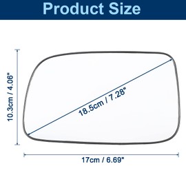 ROWORKX Driver Side Heated Mirror Glass Compatible with 2004 2005 2006 2007 2008 2009 Toyota Prius, Left Side Mirror with Backing Plate, Replace Part Number 87910-47101，1-Pack