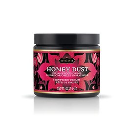 KAMA SUTRA Honey Dust Strawberry Dreams 6 oz/170 g - Kissable Body Powder with Feather Tickler/Applicator - Wicks Away Moisture for Sensual Body Experience
