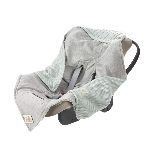 LÄSSIG Baby Knitted Blanket for Car Seat, Seat Blanket Swaddling