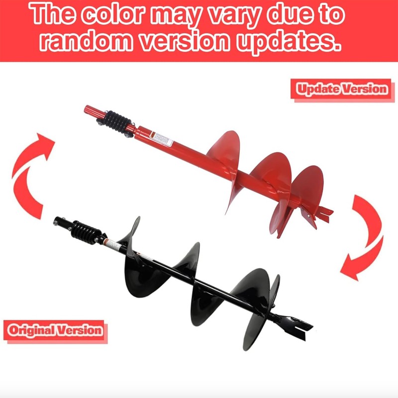 GardenTrax Earth Auger Spiral Drill Bit 10” x 36”, Post