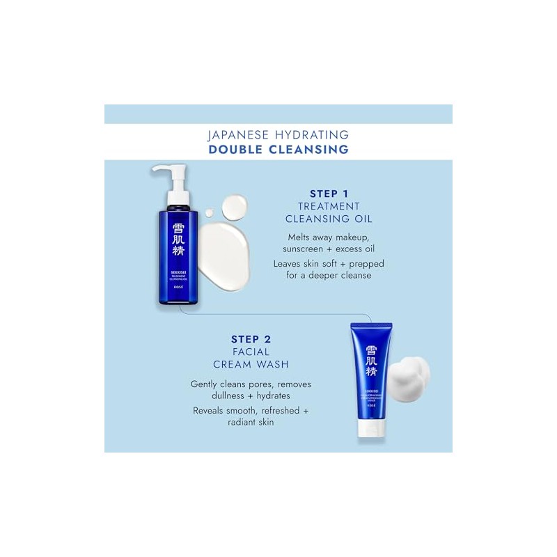 SEKKISEI Facial Cream Wash, Foaming Face Cleanser, 4.5 Ounce