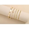 AllerPierce 5pcs Gold Bracelets for Women 14K Gold Plated Cuff