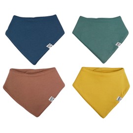 Darling & Co. Bandana Bibs, Premium 3 Layer Drool Bibs for Baby, Boys, Girls, and Special Needs little ones, The Colors Set 4 Pack