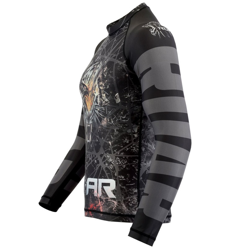 ROAR-INT BJJ Rash Guard (Dragon, Large)