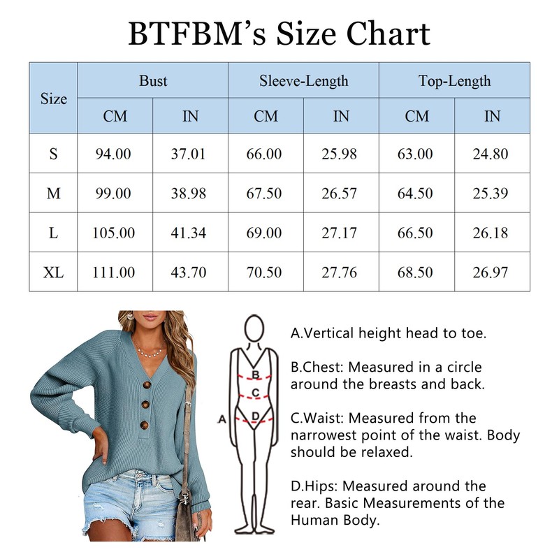 BTFBM Long Sleeve V Neck Button Down Sweater Solid Color