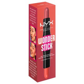 NYX Professional Makeup Blush, with Hyaluronic Acid, Moisturising, Mixable Texture, Vegan, Wonder Stick, Honey Orange + Rose