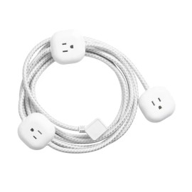 Globe Electric Designer Power Series 9-ft 3-Outlet Interval Extension Cord White