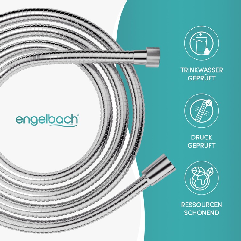 Engelbach® Shower Hose 1.5 m Stainless Steel - Shower Hose
