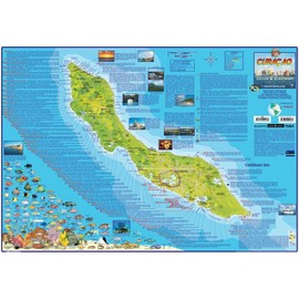 Curacao Dive & Adventure Guide Franko Maps Waterproof Map