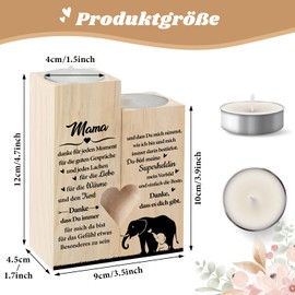 Mama Geschenk Kerze, Geschenke für Mama zum Geburtstag Muttertag Personalisiert Kerzenständer, Geschenk Mutter Geburtstag Kerzenhalter, Geburtstagsgeschenk Muttertagsgeschenk für Mama Kerzen