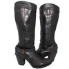 Women's Western Cowboy Boot Round Toe (7, Black)