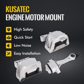 KUSATEC 3PCS Engine Motor Mount & Transsmission Mount Set Compatible with Volkswagen Beetle 1998-2005/Golf 1999-2006/Jetta 1999-2005, Replacement for A6929 A6935 A6930