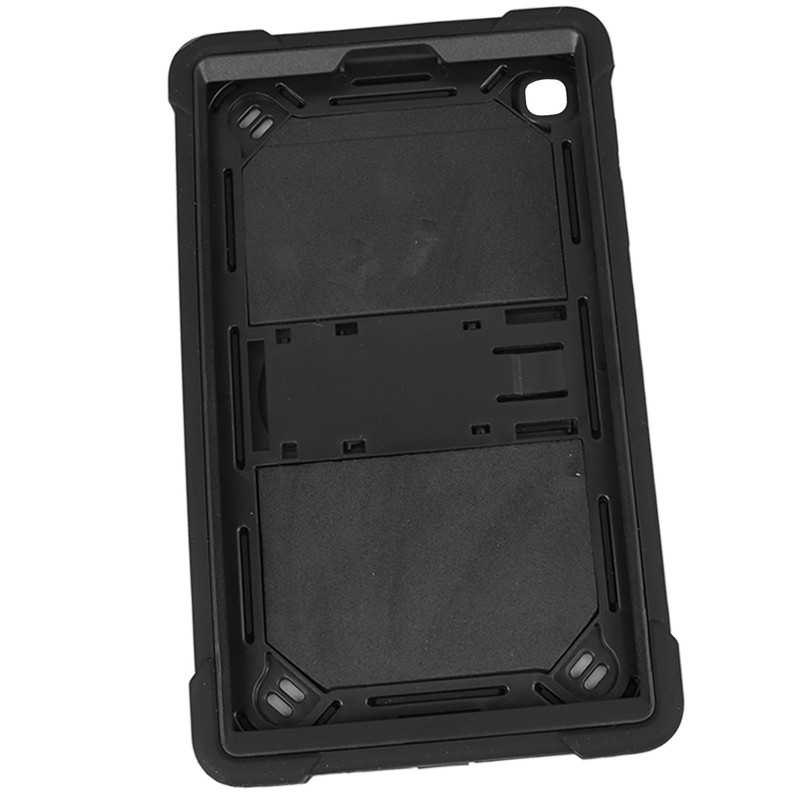 Tablet Case Black Silicone Precise Cutouts Shock Absorbent Stable Kickstand