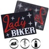 Lady Biker Sew-On Biker Girl Iron-On Patch Biker Patch Iron-On