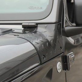 Savadicar Cowl Body Armor Outer Cowl Covers Corner Guards for 2018-2025 Jeep Wrangler JL JLU & Jeep Gladiator JT 2/4 Door, Exterior Accessories Parts, Textured Black, Pair