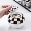 Porlien Checker Pattern 17-Piece Tea Set for 6 with Teapot,