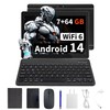 Veidoo 2 in 1 Portable Android Tablet with Keyboard, Mouse & Stylus, Tablet 10.1 inch IPS HD Screen with 7GB RAM (3GB+4GB) 64GB ROM Expandable to 512GB, Octa-Core Processor, WiFi 6