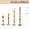 Portavelas cónicos de ámbar Glasseam: juego de 4 elegantes portavelas
