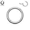PiercedOff Titanium Hinged Nose Ring - Thickness 18GA (1mm) /