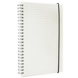 Smilo Spiral Notebook,A5 Graph Paper Notebook,5.75" x 8.19",80 Sheets (160 Pages),100 GSM Thick Paper,Transparent Hardcover,Journals for School,Office, Writing,Math,Engineering,Note Taking