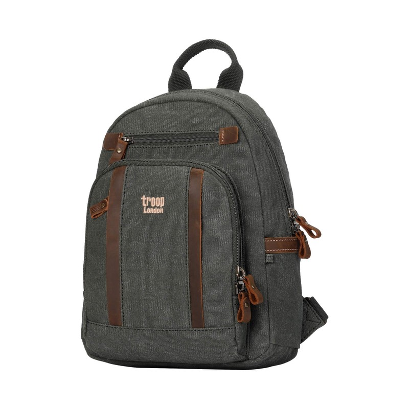 Troop London TRP0255 Classic Canvas Backpack - Green
