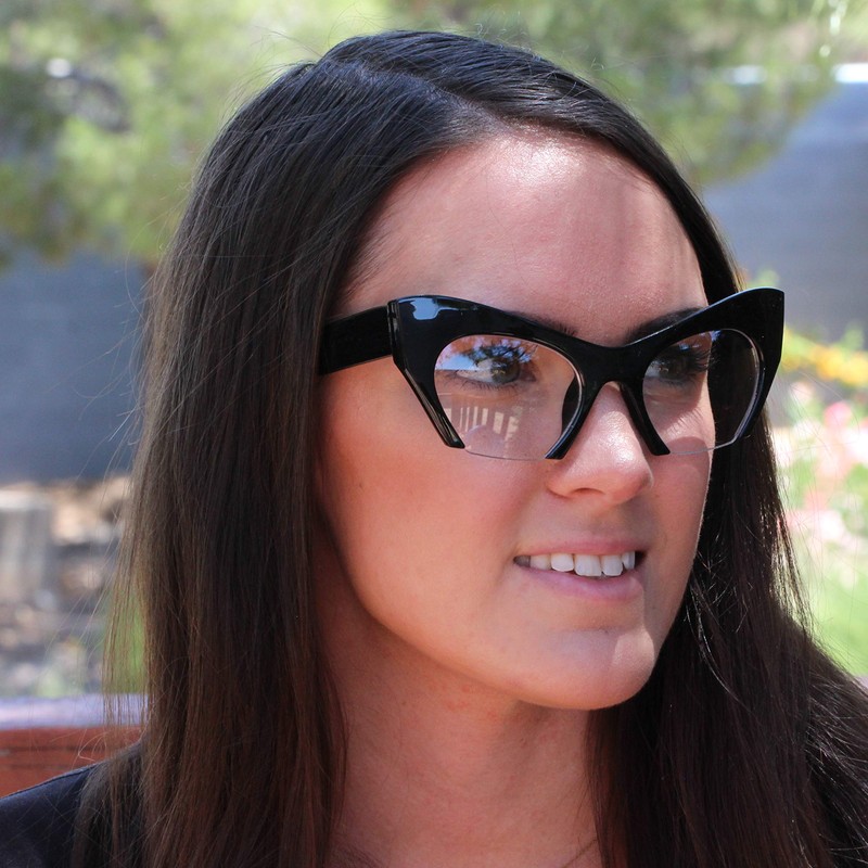 FLAWLESS EYEWEAR Cat Eye Eyeglasses Women Retro Vintage Razor Clear