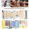 61-Piece Modelling Tool Set: Pottery Tool Clay Tool Set with