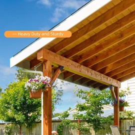 8Pcs 45-Degree Angle Bracket for 2x4 Post(Actual 1.5''x3.5''), Heavy Duty Connector Brace 45-Degree Pergola Support Brace for Pergola, Gazebo Wood Post