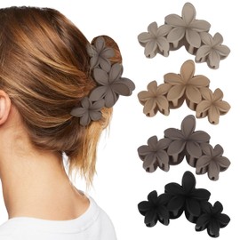 Flower Hair Clips for Women Claw Clips for Thick Hair Cute Large Hair Claw Clips with Strong Hold Non Slip Flower Clips for Hair Big Hair Clip Hair Accessories for Women