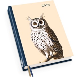 Dumont Owl 2025 Pocket Calendar, 11.3 x 16.3 cm, Planner with Two Ribbon Bookmarks and Many Special Pages, Designed by "30 x 40"