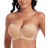 DotVol Women's Full Figure Strapless Bra Multiway Plus Size Underwire