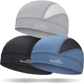 GXCROR 3 Pack Cooling Skull Cap - Sweat-Wicking, Anti-Odor Quick-Dry Helmet Liner for Cycling Motorcycle Summer
