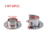 Tighall 6PCS Heavy Duty Stainless Steel Closet Pole Sockets Rod