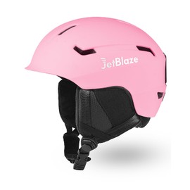 JetBlaze Ski Helmet Mens Women Unisex Ski Helmet Snow Sports Helmet With Vents PC Shell EPS Core For Skiing Snowboard Snow Helmet For Adults Youth Pink Size S