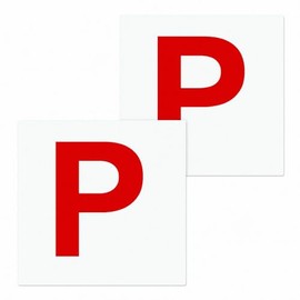 Magnetic Provisional Driver Plates, 2 Packs Magnetic License Red Sign P Sticker for New Driver, Easy to Stick and Remove for Vehicles Car, Provisional Driving Requirement Australia Road Safety