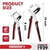 ARROW 2-Piece Adjustable Groove Joint Plier 8" 10" Carbon Steel