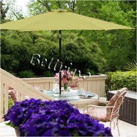 BELLRINO DECOR 10ft 6 ribs Replacement SAGE GREEN STRONG AND THICK Umbrella Canopy (Canopy Only) SAGE-106