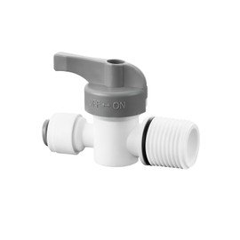 Qrity Shut-off Valve/Insulating Valve, Water Hose Connector, 1/4 Inch Male Thread to 1/4 Inch Quick Connection, Ball Valve Shut-off Valve