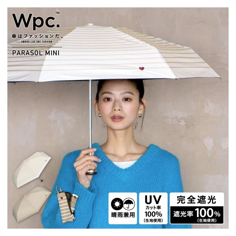 [2025] Wpc. 801-15367-102 Parasol Blackout Heart Embroidered Border Mini Off
