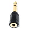 DRUT 1pcs 3.5mm Stereo Socket to 6.35mm Stereo Jack Converter