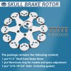 CRUIANAR 11.5 Skull Front PolishBrake Rotor for Harley Touring Electra