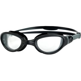 ZOGGS Phantom 2.0 Swim Goggles | Black/Grey - Clear Lens | Anti-Fog UV