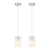 AKEZON Modern Glass Pendant Light 2 Pack, Adjustable Hanging Pendant