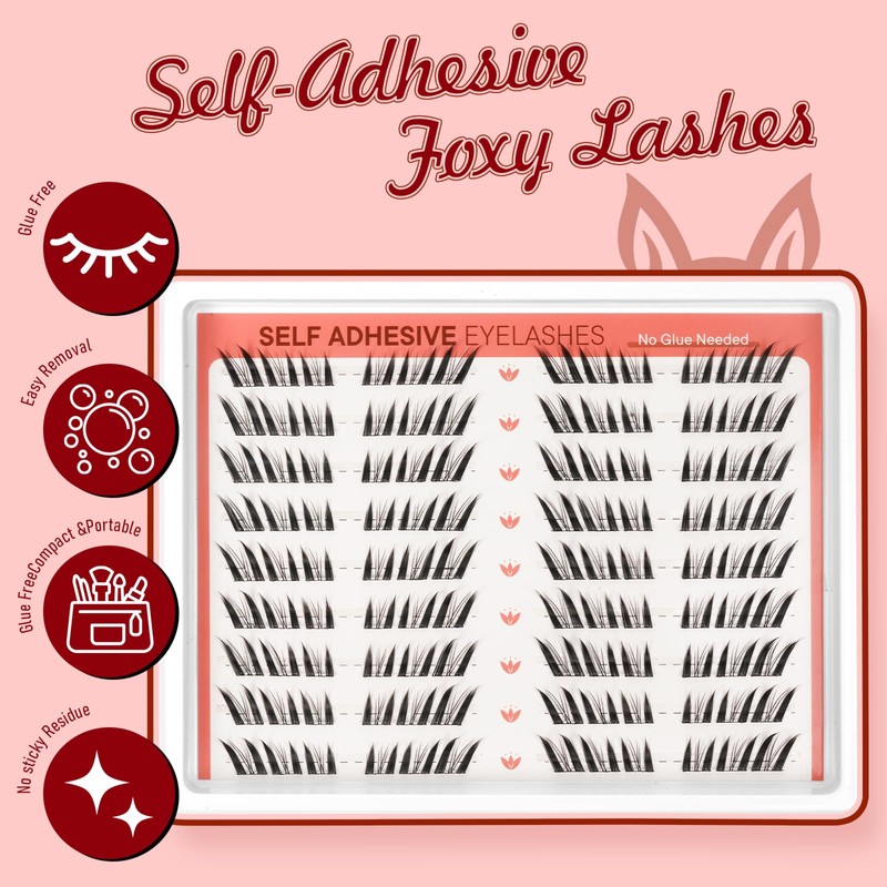 EPUDY FIHSALA Self Adhesive Lash Clusters Fox Eye 11-13-15mm Manga