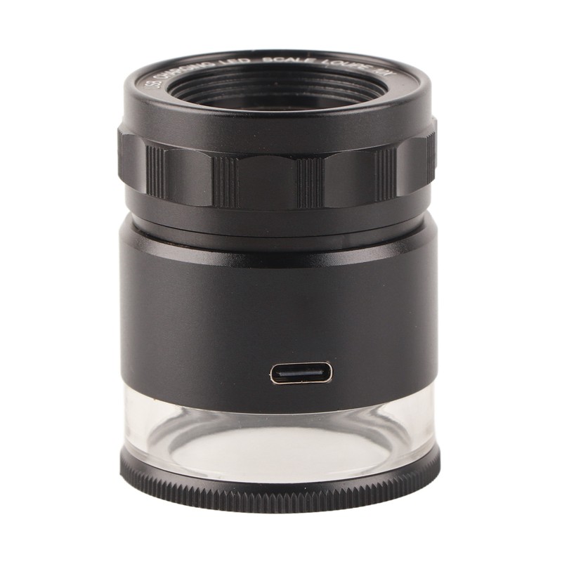 Illuminated Jewelers Loupe 6 LEDs 10X Rechargeable 28mm Field LED