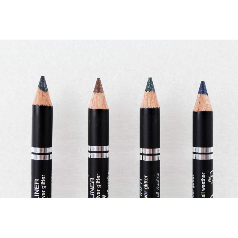 Makki Glittering Brown Eyeliner Ultra Gentle Eyelinert with Silver Glitter
