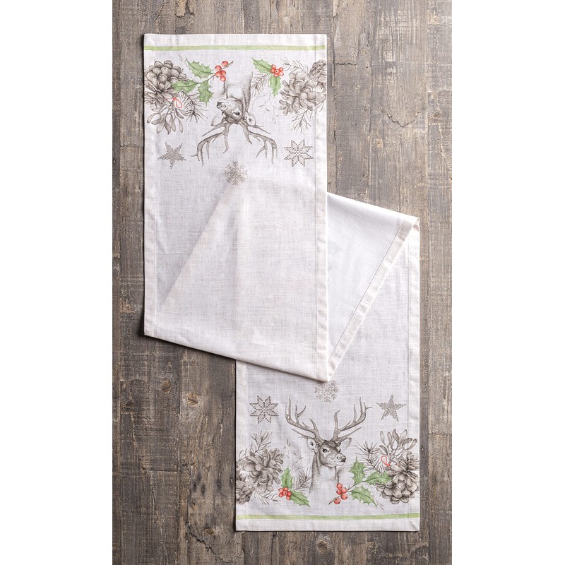 Maison d' Hermine Christmas Dew 100% Cotton Table Runner Farmhouse