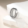 King Will BASIC 6mm Tungsten Carbide Wedding Ring Brushed Center