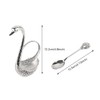 4.8 in Coffee Spoon Set With Holder, Swan Spoon And
