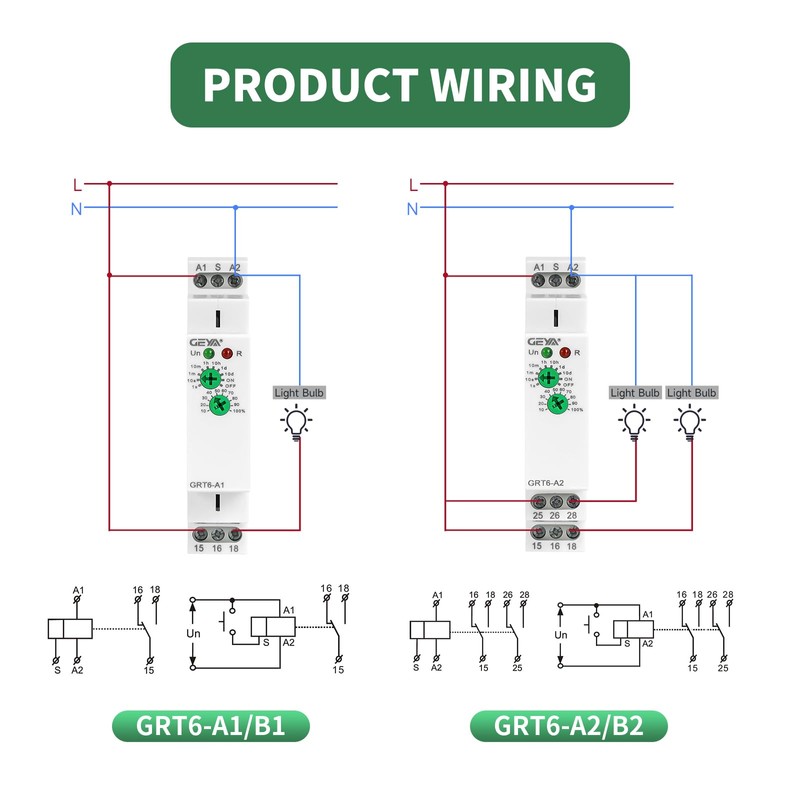 GEYA 10A Delay Off Time Relay Electronic Type Adjustable Delay